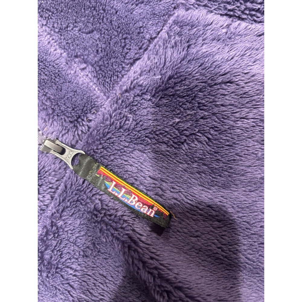 L L Bean Fleece 1/4 Zip Pullover Youth Purple Size 4 - Picture 3 of 15